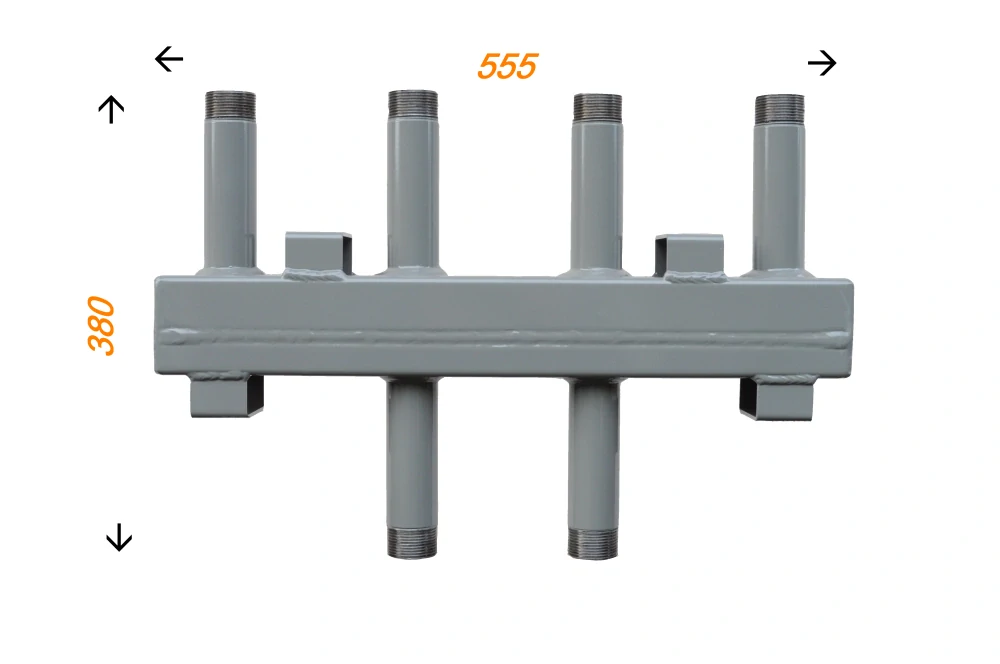 Sdružený rozdělovač sběrač SR 80/2Z připojení 5/4"- dva okruhy 5/4"