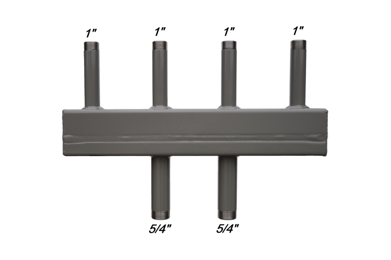 Sdružený rozdělovač sběrač SR 100/2Z připojení 5/4"- 2 okruhy 1"