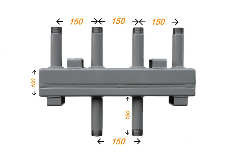 Sdružený rozdělovač sběrač SR 100/2Z připojení 5/4"- 2 okruhy 5/4"