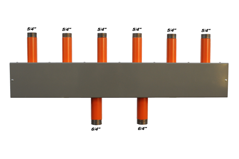 Sdružený rozdělovač sběrač SR 100/3ZI připojení 6/4"- 3 okruhy 5/4" s izolací